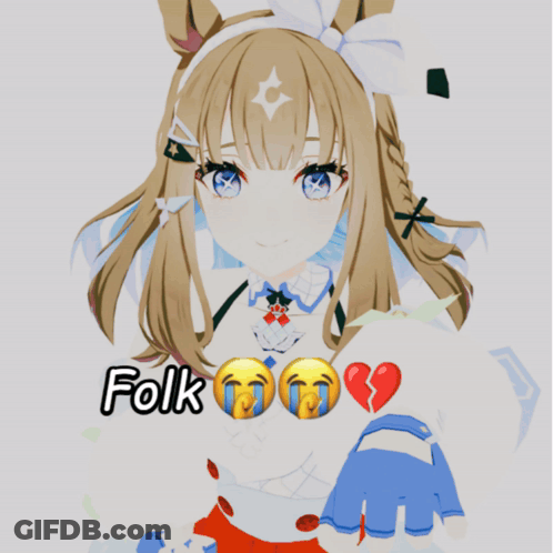 A Picture Of A Girl With A Broken Heart And The Word Folk GIF