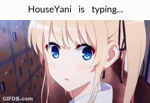 A Picture Of A Girl With A Caption That Says " Houseyani Is Typing ... " GIF