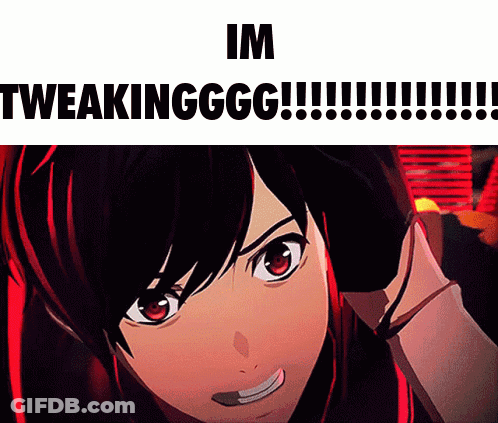 A Picture Of A Girl With A Caption That Says Im Tweakinggg !!! GIF