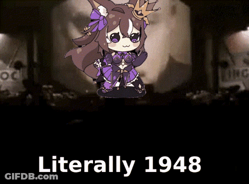 A Picture Of A Girl With A Crown On Her Head And The Words Literally 1948 GIF