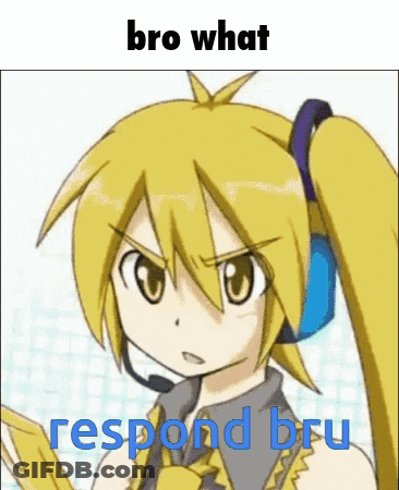 A Picture Of A Girl With A Microphone On Her Head And The Words Bro What Respond Bru GIF