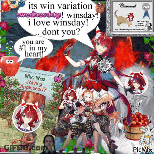 A Picture Of A Girl With A Speech Bubble That Says " Its Win Variation " GIF