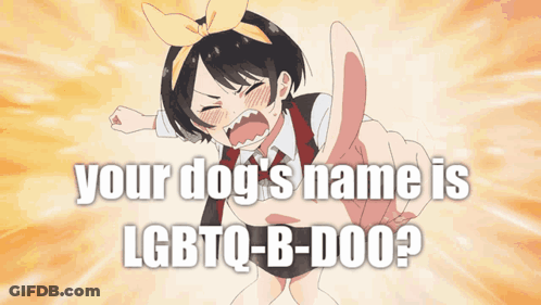 A Picture Of A Girl With A Yellow Bow On Her Head And The Words " What Does The Second " B " Stand For ? " GIF