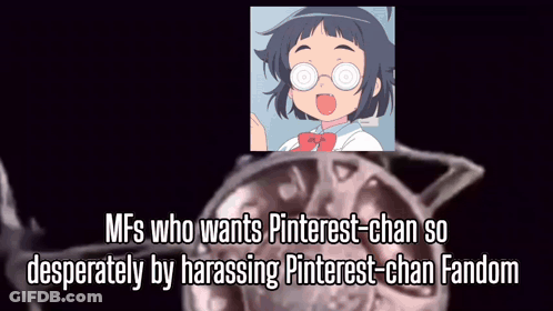 A Picture Of A Girl With Glasses And The Words Mfs Who Wants Interest-Chan GIF