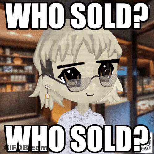 A Picture Of A Girl With Glasses And The Words " Who Sold " GIF