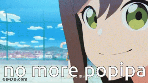 A Picture Of A Girl With Green Eyes And The Words No More Po Pipa GIF