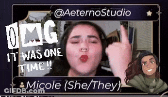 A Picture Of A Girl With Headphones And The Words Omg It Was One Time GIF