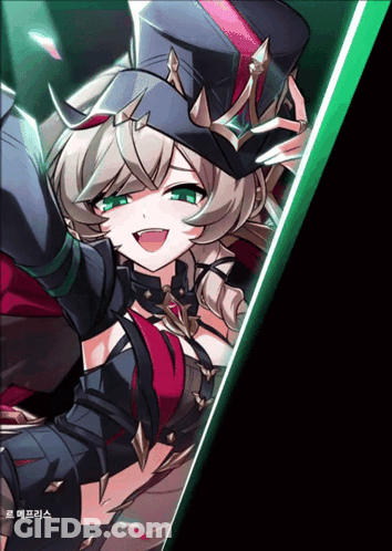 A Picture Of A Girl With Korean Writing On The Bottom Right Corner Of The Picture GIF