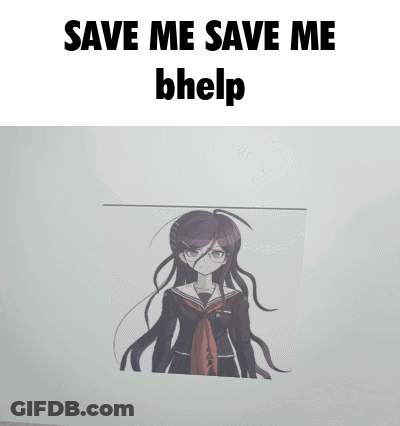 A Picture Of A Girl With Long Hair And The Words `` Save Me Save Me Bhelp '' GIF