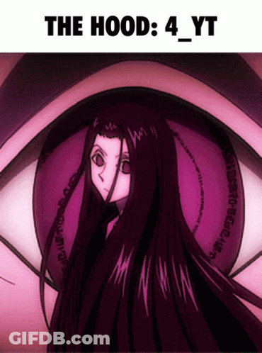 A Picture Of A Girl With Long Hair And The Words " The Hood 4 Yt " GIF