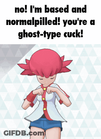 A Picture Of A Girl With Red Hair And A Caption That Says No GIF