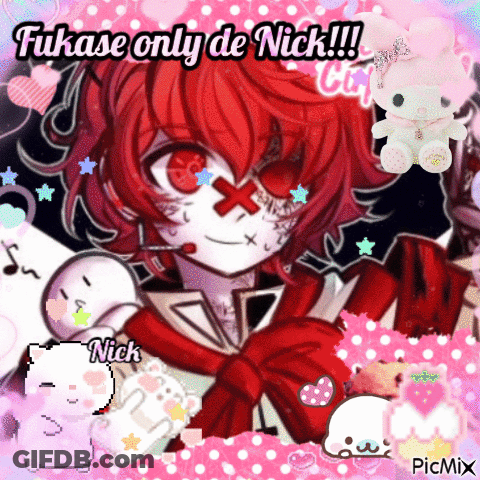 A Picture Of A Girl With Red Hair And The Words Fukase Only De Nick On The Bottom GIF