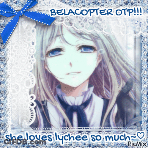 A Picture Of A Girl With The Caption " Belacopter Otp " GIF