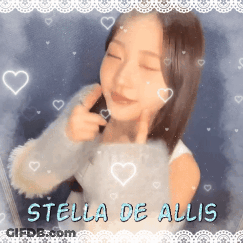 A Picture Of A Girl With The Name Stella De Allis GIF
