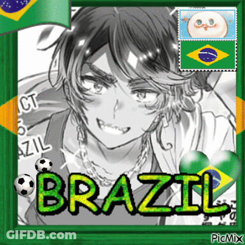 A Picture Of A Girl With The Word Brazil In The Corner GIF