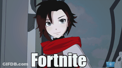 A Picture Of A Girl With The Word Fortnite Written On It GIF