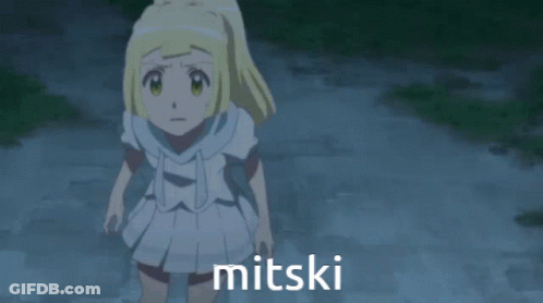 A Picture Of A Girl With The Word Mitski On The Bottom Right GIF