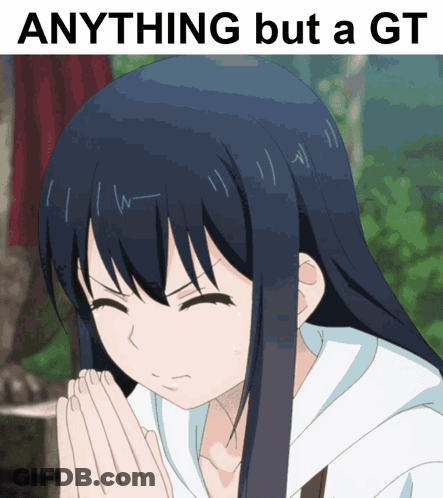 A Picture Of A Girl With The Words Anything But A Gt Below Her GIF