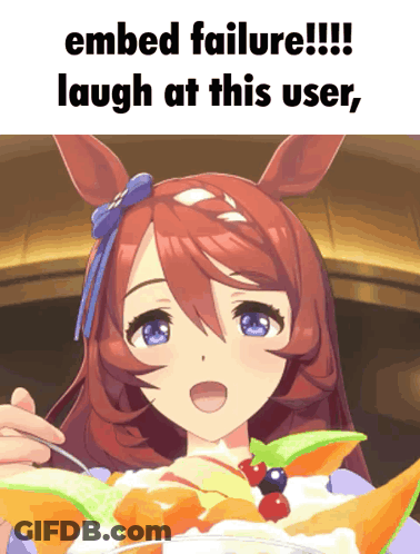 A Picture Of A Girl With The Words Embed Failure Laugh At This User Below Her GIF
