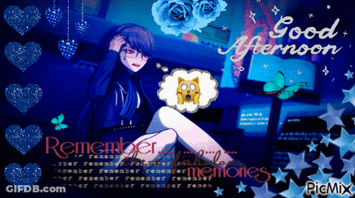 A Picture Of A Girl With The Words Good Afternoon GIF