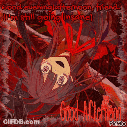 A Picture Of A Girl With The Words Good Evening Afternoon Friend GIF