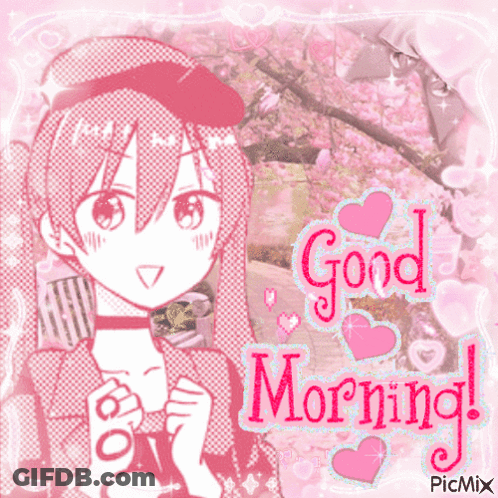 A Picture Of A Girl With The Words Good Morning GIF