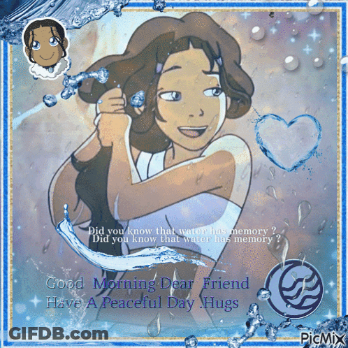 A Picture Of A Girl With The Words Good Morning Dear Friend Have A Peaceful Day Hugs On The Bottom GIF