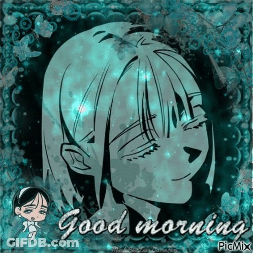 A Picture Of A Girl With The Words Good Morning GIF