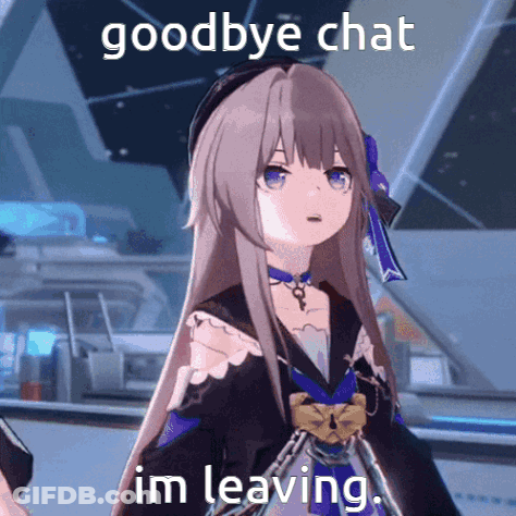 Girl With Words Goodbye Chat Im Leaving GIF