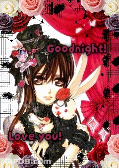 A Picture Of A Girl With The Words Goodnight Love You Written On It GIF