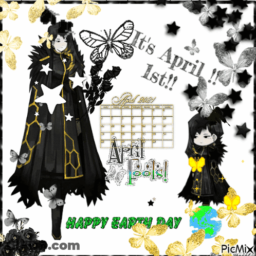 A Picture Of A Girl With The Words Happy Earth Day GIF