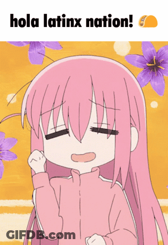 A Picture Of A Girl With The Words Hola Latinx Nation GIF