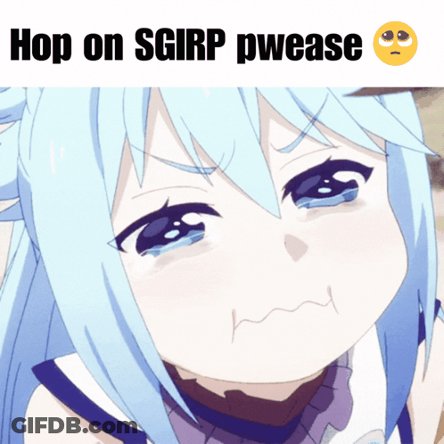 A Picture Of A Girl With The Words Hop On Sgirp Pwease Above Her GIF