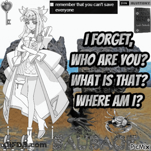 A Picture Of A Girl With The Words I Forget Who Are You What Is That Where Am I On The Bottom GIF