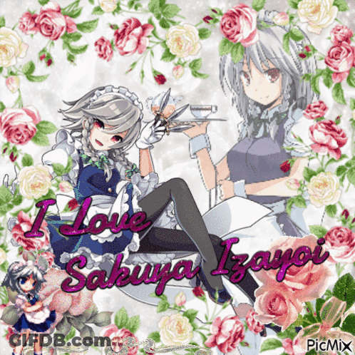 A Picture Of A Girl With The Words I Love Sakura Izapi On It GIF