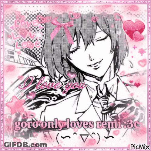 A Picture Of A Girl With The Words " I Love You " Written On It GIF