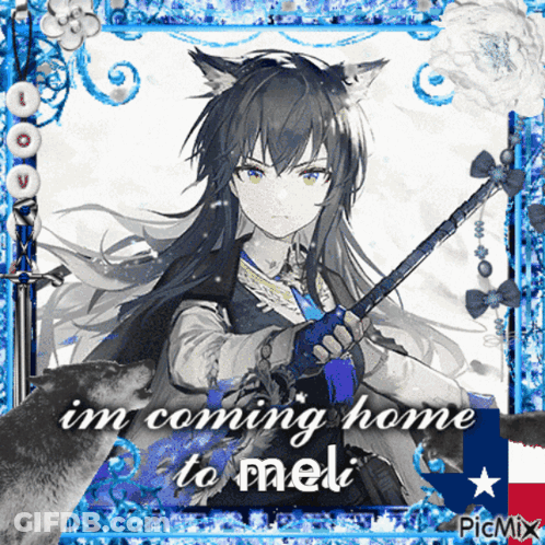A Picture Of A Girl With The Words Im Coming Home To Me On It GIF