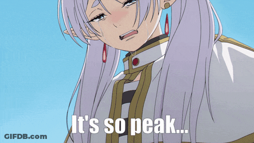 A Picture Of A Girl With The Words It 'S So Peak Written Below Her GIF