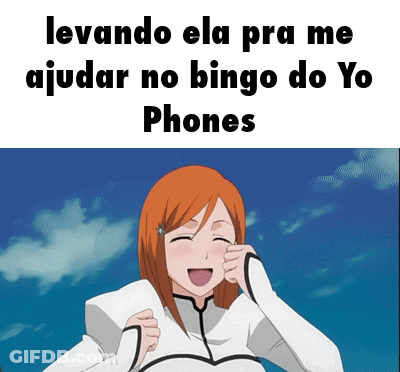 A Picture Of A Girl With The Words Levando Ela Pra Me Ajudar No Bingo Do Yo Phones Below Her GIF