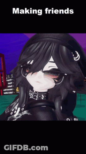 A Picture Of A Girl With The Words " Making Friends " On The Bottom GIF