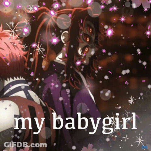 A Picture Of A Girl With The Words My Babygirl GIF