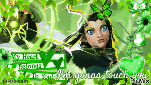 A Picture Of A Girl With The Words " My Heart Belongs To You " On It GIF