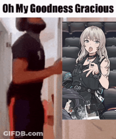 A Picture Of A Girl With The Words Oh My Goodness Gracious GIF