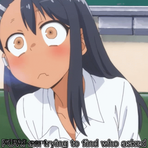 A Picture Of A Girl With The Words Pov I Am Trying To Find Who Asked GIF