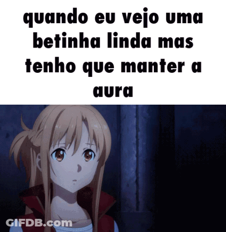 A Picture Of A Girl With The Words Quando Eu Vejo Uma Betinha Linda Mas Tenho Que Manter A Aura GIF