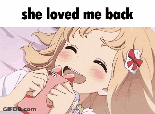 A Picture Of A Girl With The Words She Loved Me Back On The Top GIF
