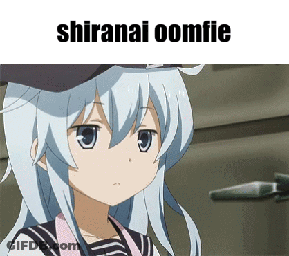A Picture Of A Girl With The Words Shiranai Oomfie On The Top GIF