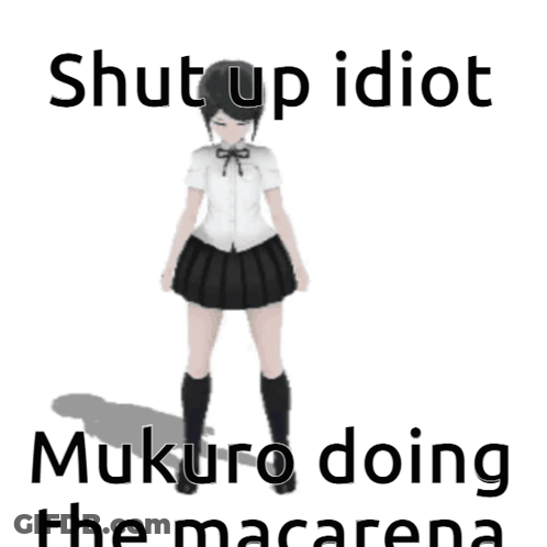 Girl With Words Shut Up Idiot GIF