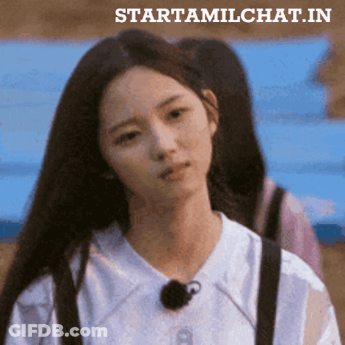 A Picture Of A Girl With The Words Starttamilchat.in On The Bottom Right GIF