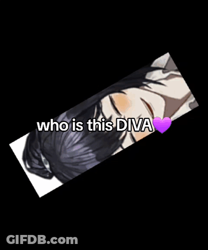 A Picture Of A Girl With The Words " Who Is This Diva " On It GIF